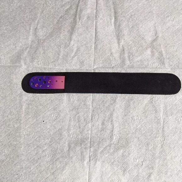 🆕7.5" Pink/Purple Czech Crystal Nail File W/BEAUTIFUL PINK & PURPLE SWAROVSKI C - Picture 2 of 6